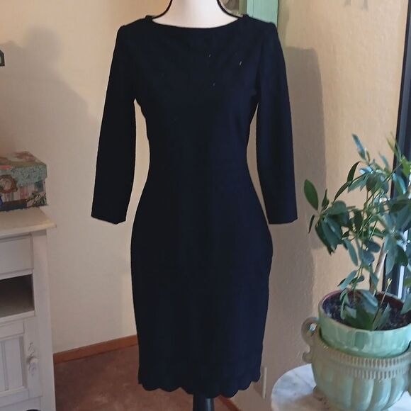 Julia Jordan Little Black Bodycon Dress. Whimsigoth,  Cocktail,  Textured - Picture 2 of 16